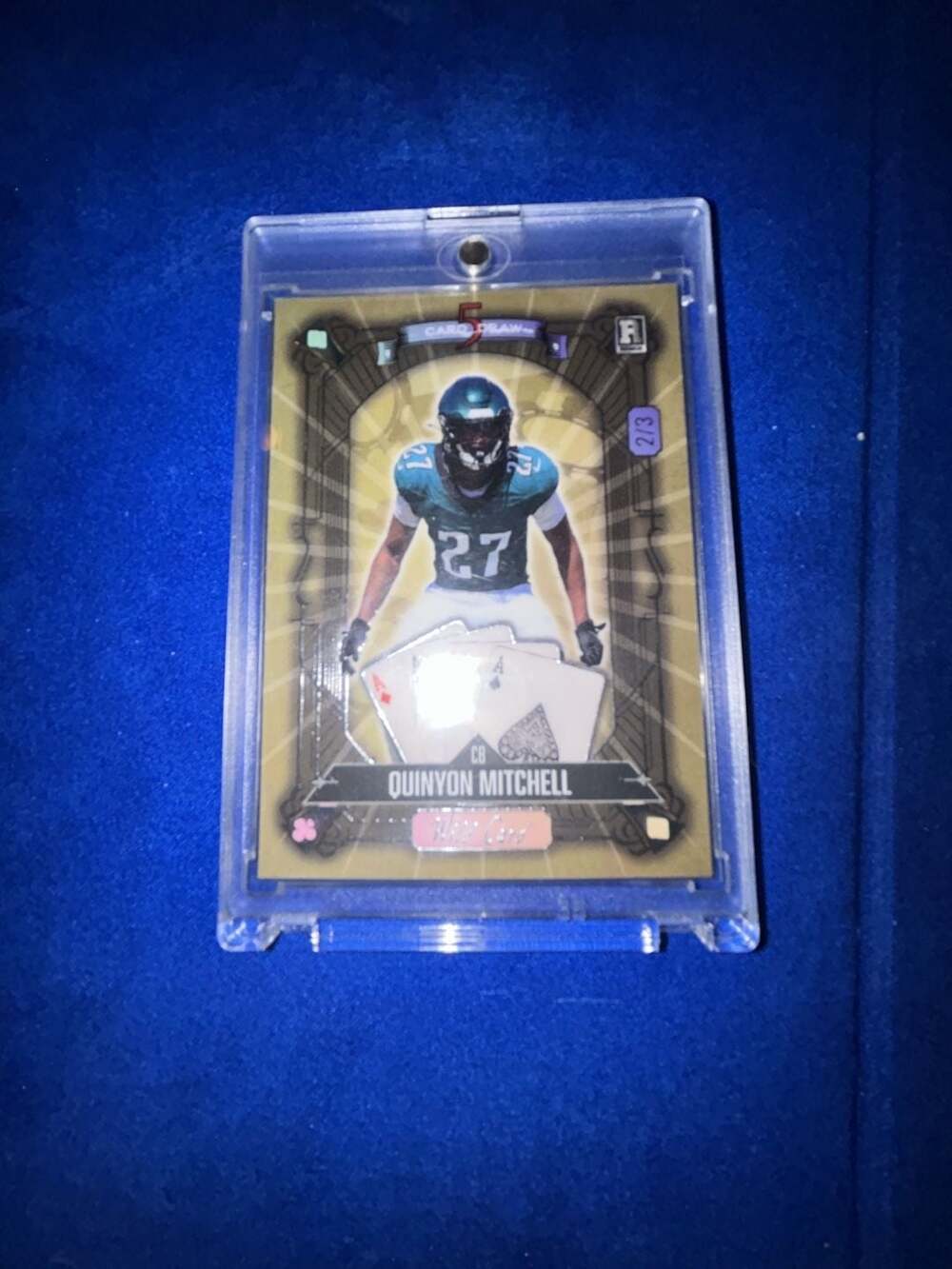 2024 Wild Card 5 Card Draw Quinyon Mitchell Serial Numbered 2/3 Rookie Card